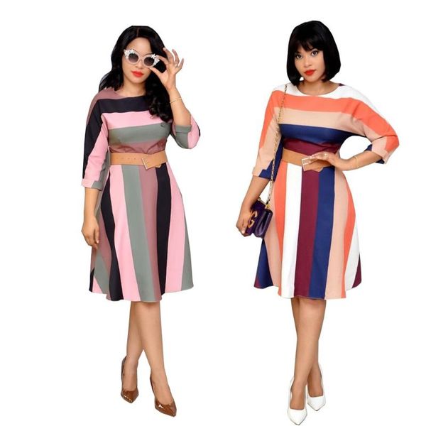 casual dresses women plus size office work maxi long midi dress female colorful striped summer elegant party a line vestidos, Black;gray
casual dresses women plus size office work maxi long midi dress female colorful striped summer elegant party a line vestidos, Black;gray