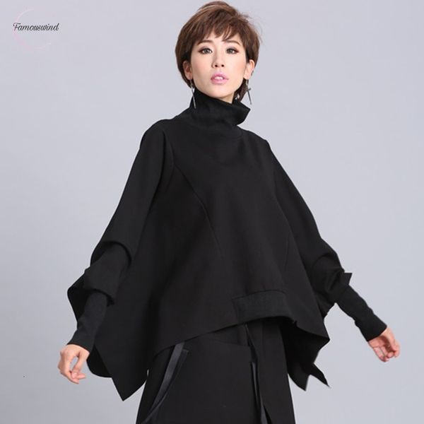 collar black spring 2019 full batwing sleeve turtleneck new pullover loose irregular women fashion tide coat oa869, Black;brown
collar black spring 2019 full batwing sleeve turtleneck new pullover loose irregular women fashion tide coat oa869, Black;brown
