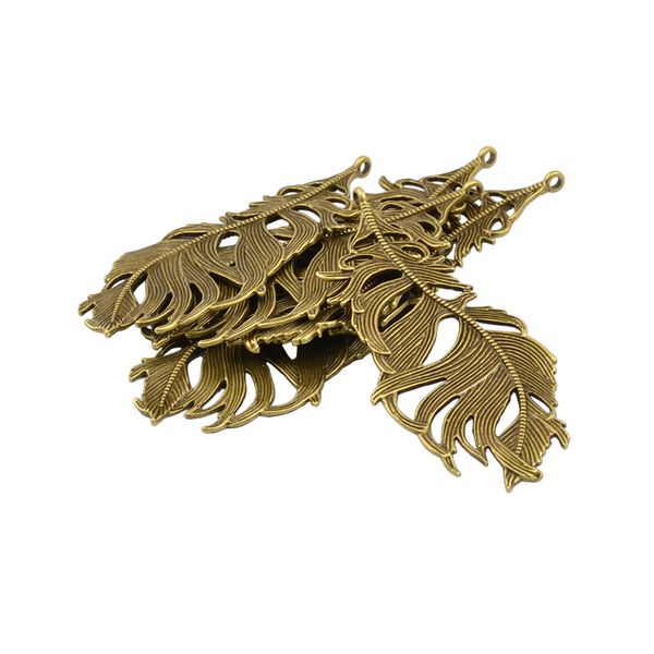 6 piece bronze large filigree leaf feather pendant for necklace bracelet design, Black
6 piece bronze large filigree leaf feather pendant for necklace bracelet design, Black