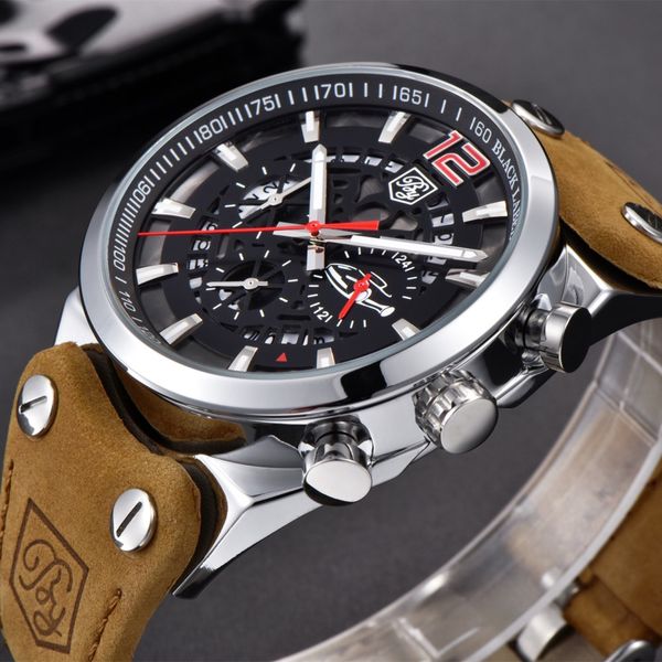 benyar men quartz watch fashion chronograph leather waterproof quartz watch reloj hombre relogio masculino, Slivery;brown
benyar men quartz watch fashion chronograph leather waterproof quartz watch reloj hombre relogio masculino, Slivery;brown