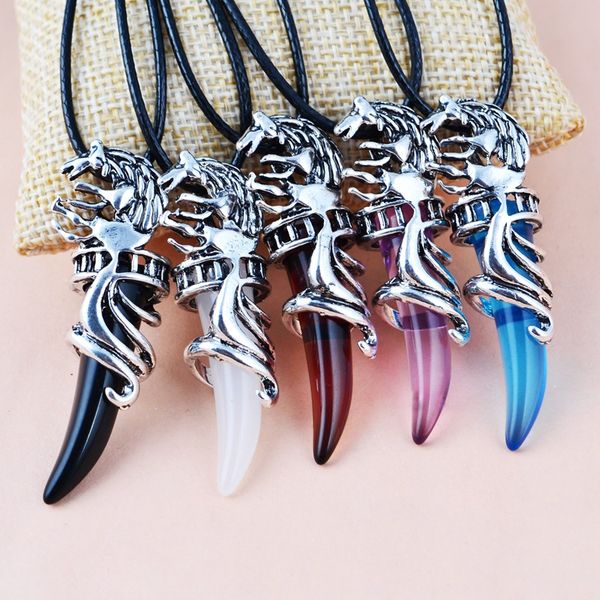2019 новые товары европа сша популярные украшения злые духи зубы ретро цвет мужские ожерелья лучшие друзья праздничный подарок, Silver