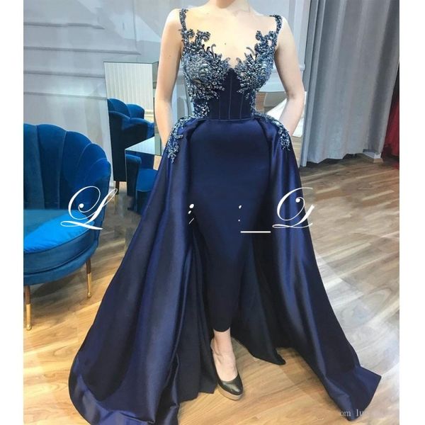 elegant blue evening dresses with pockets satin overskirt appliques beaded arabic prom dresses long dubai 2019 formal party gowns, Black;red
elegant blue evening dresses with pockets satin overskirt appliques beaded arabic prom dresses long dubai 2019 formal party gowns, Black;red