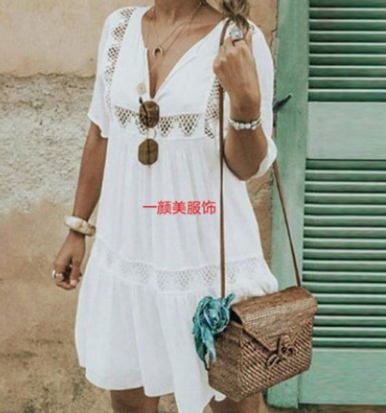 new summer solid pleated dress women short sleeve v neck lace ropa mujer sweet loose beach dresses ladies casual midi dress, Black;gray
new summer solid pleated dress women short sleeve v neck lace ropa mujer sweet loose beach dresses ladies casual midi dress, Black;gray