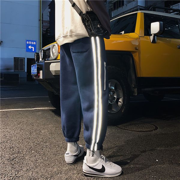 winter new thickened sports pants men's fashion casual reflective joggers pants man streetwear hip-hop loose trousers male s-2xl, Black
winter new thickened sports pants men's fashion casual reflective joggers pants man streetwear hip-hop loose trousers male s-2xl, Black