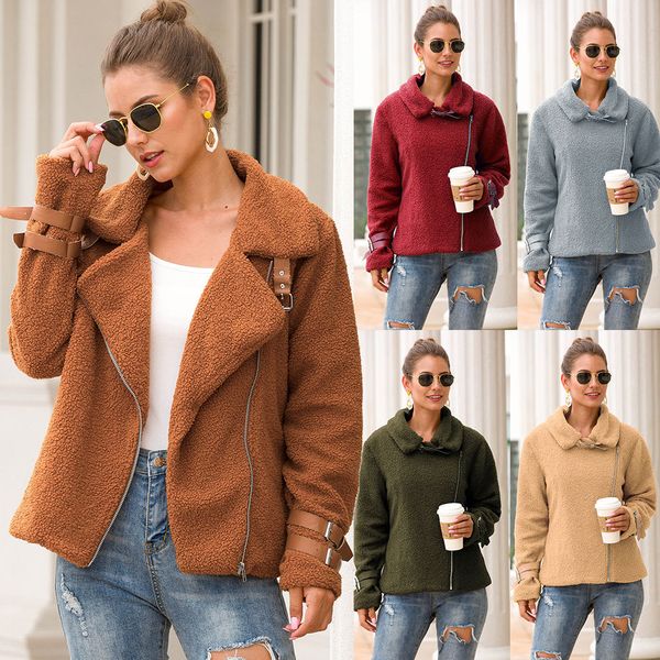 chanwell women coat 2019 winter long sleeve faux fur sweater lapel elegant coat plus size zipper warm jackets oversize outwear, Black
chanwell women coat 2019 winter long sleeve faux fur sweater lapel elegant coat plus size zipper warm jackets oversize outwear, Black