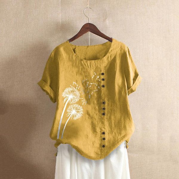 38# women blouse plus size 5xl womens and blouses o-neck short sleeve floral print buttons cotton linen vintage blusa, White
38# women blouse plus size 5xl womens and blouses o-neck short sleeve floral print buttons cotton linen vintage blusa, White