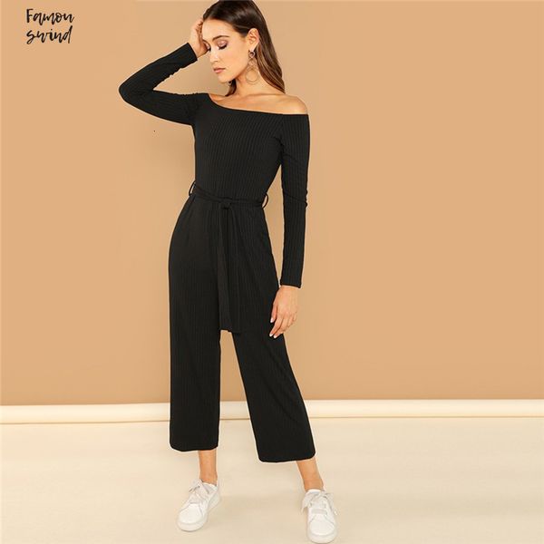 талия женщины комбинезоны вскользь плеча tie solid wide leg с длинным рукавом mid черный комбинезон осень управление леди, Black;white 
талия женщины комбинезоны вскользь плеча tie solid wide leg с длинным рукавом mid черный комбинезон осень управление леди, Black;white