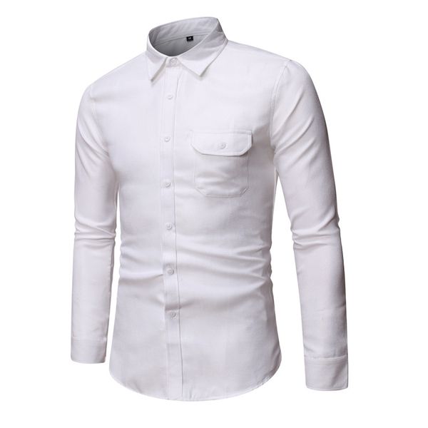 men's casual shirts mens creative personality fashion business long sleeve solid color work shirt wedding man men, White;black
men's casual shirts mens creative personality fashion business long sleeve solid color work shirt wedding man men, White;black