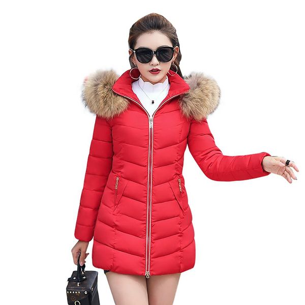 2019 new winter women thicken down cotton hoodie coat fury collar middle long slim overcoat, Black
2019 new winter women thicken down cotton hoodie coat fury collar middle long slim overcoat, Black