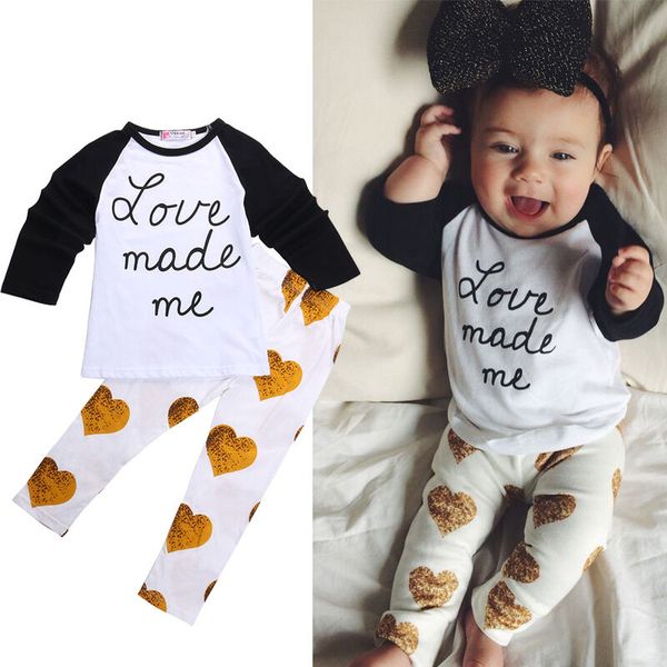 new toddler kids baby girls outfits long sleeve t-shirt +pants clothes set, White
new toddler kids baby girls outfits long sleeve t-shirt +pants clothes set, White