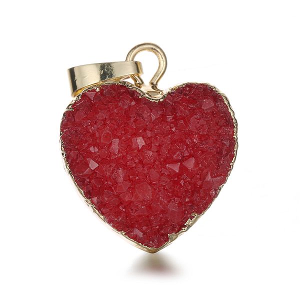 new arrival natural crystal druzy pendant gold color love heart drop pendant solid natural gem stone pendants for jewelry making, Silver
new arrival natural crystal druzy pendant gold color love heart drop pendant solid natural gem stone pendants for jewelry making, Silver