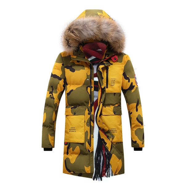 men's down & parkas fashion camo parka 2021 winter long thick jacket army green wadded coat warm fur collar casual hooded overcoat male, Black
men's down & parkas fashion camo parka 2021 winter long thick jacket army green wadded coat warm fur collar casual hooded overcoat male, Black