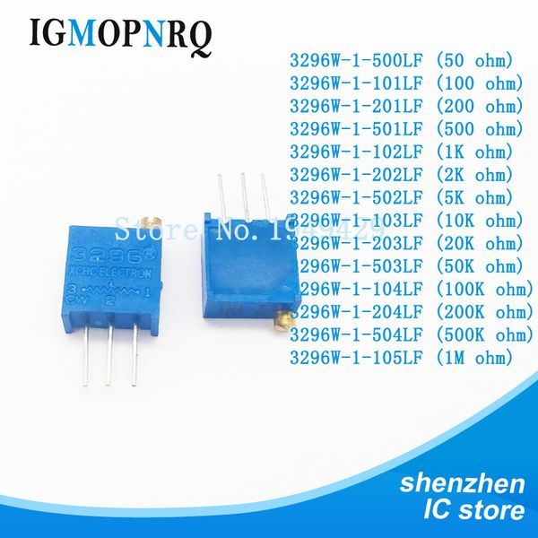 1000pcs/lot 3296w 100 200 500 ohm 1k 2k 5k 10k 20k 50k 100k 200k 500k 1m 2mohm 103 100r 200r 500r trimpot trimmer potentiometer
1000pcs/lot 3296w 100 200 500 ohm 1k 2k 5k 10k 20k 50k 100k 200k 500k 1m 2mohm 103 100r 200r 500r trimpot trimmer potentiometer