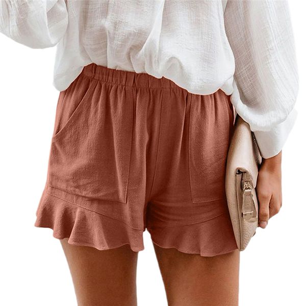 new summer casual linen shorts women loose fitness solid shorts female workout ruffle short trousers plus size drop shipping, White;black
new summer casual linen shorts women loose fitness solid shorts female workout ruffle short trousers plus size drop shipping, White;black