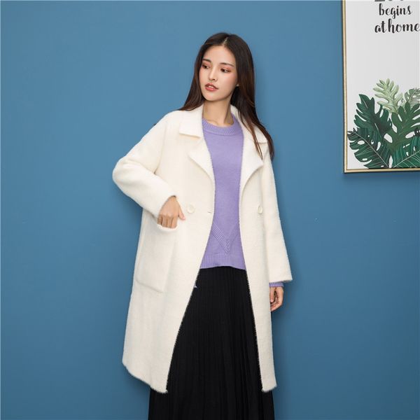 office lady loose long coat for women turn-down collar wool coat and jacket single breasted solid women clothes 2018, Black
office lady loose long coat for women turn-down collar wool coat and jacket single breasted solid women clothes 2018, Black