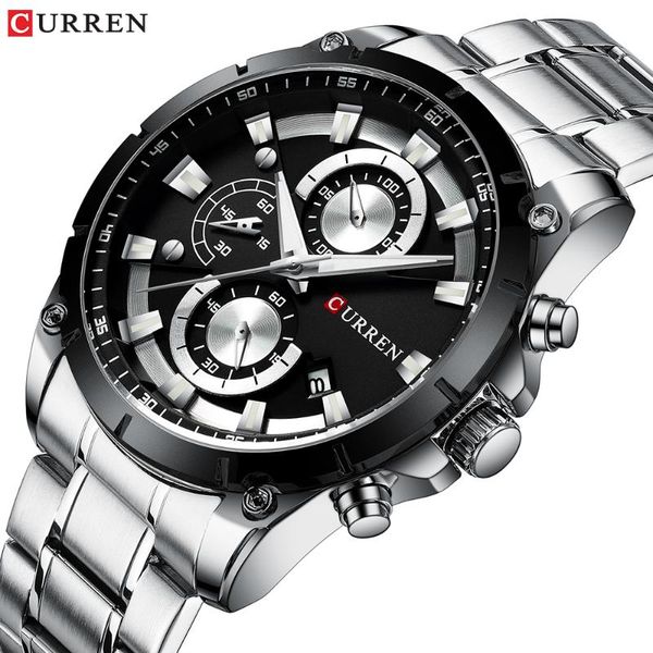 curren men sports watches casual business wristwatch mens quartz stainless steel clock male chronograph and date, Slivery;brown
curren men sports watches casual business wristwatch mens quartz stainless steel clock male chronograph and date, Slivery;brown