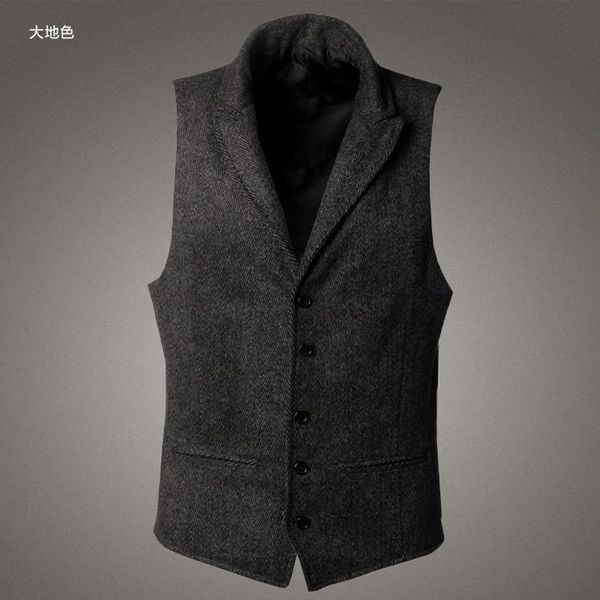 men's sleeveless jacket waistcoat men suit vest male british style slim woolen cotton casual vintage vest men waistcoat breathable, Black;white 
men's sleeveless jacket waistcoat men suit vest male british style slim woolen cotton casual vintage vest men waistcoat breathable, Black;white
