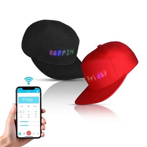 led display cap outdoor sports riding safty luminous hat change english letter colorful screen water proof bluetooth caps controlled 45hch1, Black;white
led display cap outdoor sports riding safty luminous hat change english letter colorful screen water proof bluetooth caps controlled 45hch1, Black;white