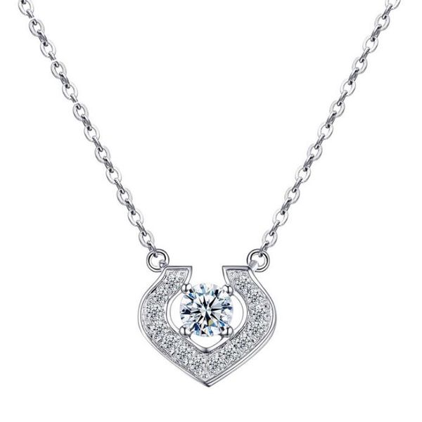 elegant heart shaped pendant real 925 sterling silver cz diamond necklace jewelry with gift box for women wholesale 
elegant heart shaped pendant real 925 sterling silver cz diamond necklace jewelry with gift box for women wholesale
