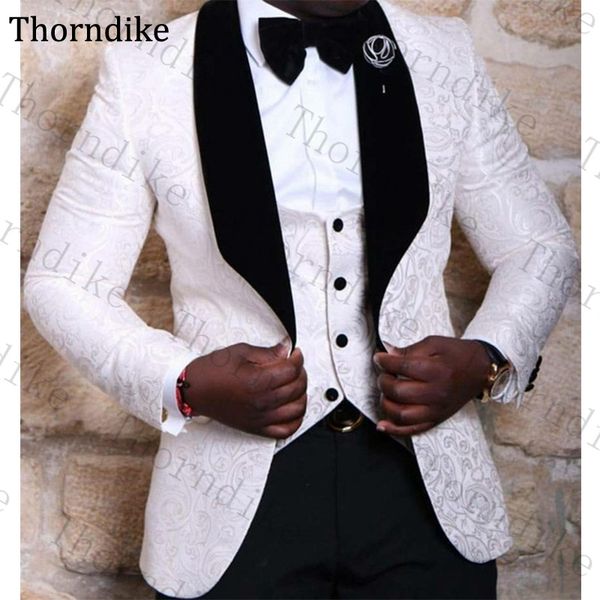 thorndike black white blue tuxedo jacket 3 piece single breasted suits italian design custom made shawl lapel mens wedding suits, White;black
thorndike black white blue tuxedo jacket 3 piece single breasted suits italian design custom made shawl lapel mens wedding suits, White;black