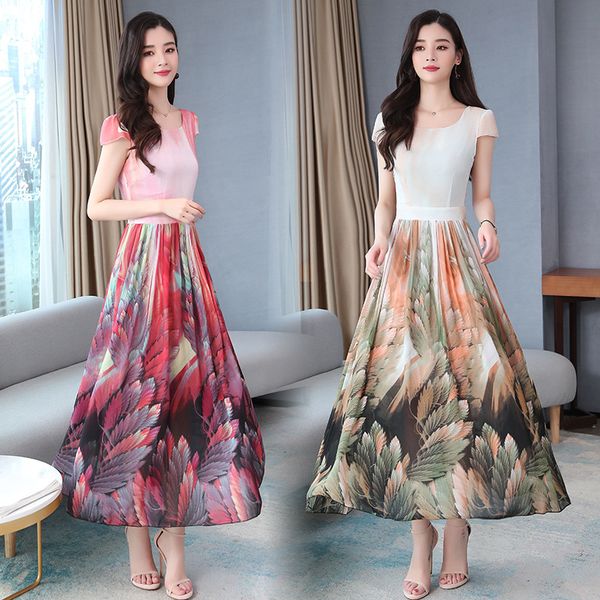 korean version of large size dress, light color floral printed dress, women's temperament slim dress, Black;gray
korean version of large size dress, light color floral printed dress, women's temperament slim dress, Black;gray