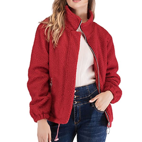 red women winter casual faux fur coat solid warm bomber jacket long sleeve overcoat fashion stand zipper cardigan bolero#y3, Black;brown
red women winter casual faux fur coat solid warm bomber jacket long sleeve overcoat fashion stand zipper cardigan bolero#y3, Black;brown