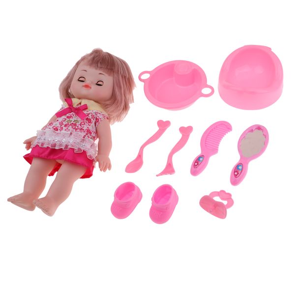 27cm Girl Jointed Dolls Model Pretend Play Set Toy Gift Dollhouse Miniature