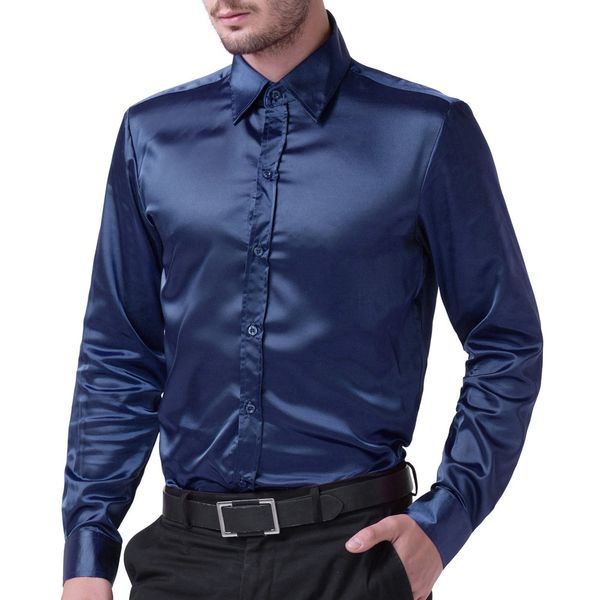 silk-like satin men shirt stylish & slim fit solid color long sleeve business office shirts casual & formal stretch s~xl, White;black
silk-like satin men shirt stylish & slim fit solid color long sleeve business office shirts casual & formal stretch s~xl, White;black