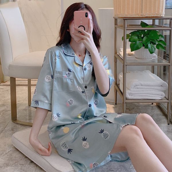 women sleepwear turn-down collar 2xl silk pocket slip leisure breathable homewear womens satin printed, Black;red
women sleepwear turn-down collar 2xl silk pocket slip leisure breathable homewear womens satin printed, Black;red