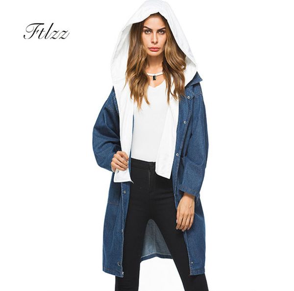 women loose medium long trench coat korean new 2019 fashion spring autumn denim windbreaker female casual removable hat coats, Tan;black
women loose medium long trench coat korean new 2019 fashion spring autumn denim windbreaker female casual removable hat coats, Tan;black