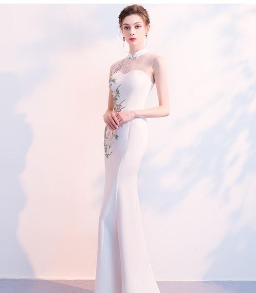 2019 white bridesmaid dresses v neck high side split maid of honor wedding guest dress robes formal dress, Black;gray
2019 white bridesmaid dresses v neck high side split maid of honor wedding guest dress robes formal dress, Black;gray