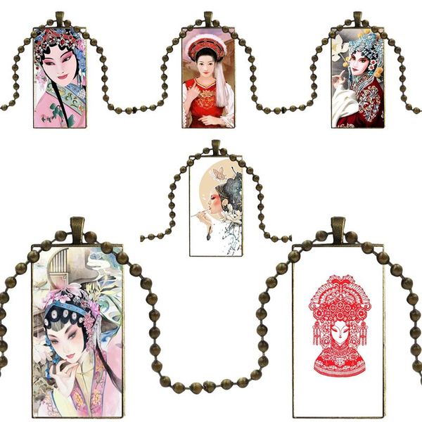 beijing opera cute for party gift necklace with steel plated glass cabochon choker long pendant rectangle necklace, Silver
beijing opera cute for party gift necklace with steel plated glass cabochon choker long pendant rectangle necklace, Silver