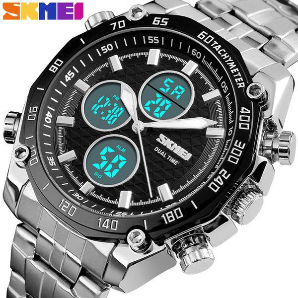 skmei full steel quartz clock waterproof big dial watch men sport chronograph mens watches relogio masculino, Slivery;brown
skmei full steel quartz clock waterproof big dial watch men sport chronograph mens watches relogio masculino, Slivery;brown