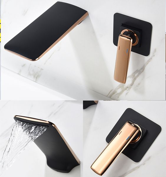 quality brass wall-mounted bathtub faucet wash basin mixer rose gold and black waterfall faucet single handle
quality brass wall-mounted bathtub faucet wash basin mixer rose gold and black waterfall faucet single handle