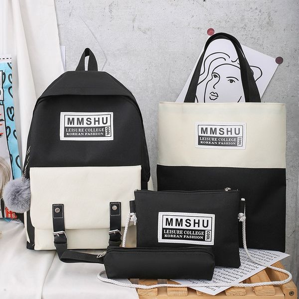 2020 4pcs/set backpacks women canvas school bags for teenager girls lapbackpacks college travel book bags students back pack
2020 4pcs/set backpacks women canvas school bags for teenager girls lapbackpacks college travel book bags students back pack