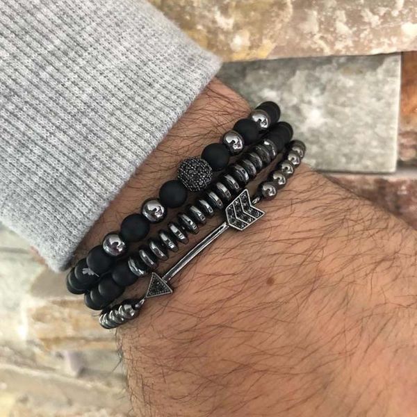 3 pcs/set black stone beads bracelets for men healthy magnetic beads jewelry micro inlaid arrow charm men's bracelet jewelry new
3 pcs/set black stone beads bracelets for men healthy magnetic beads jewelry micro inlaid arrow charm men's bracelet jewelry new