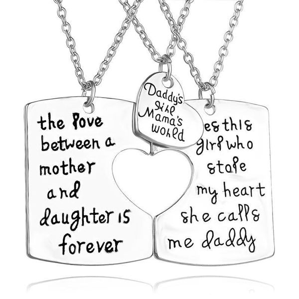 family necklace love between mother and daughter is forever necklace for daddy's son mommy daddy forever pendant necklace, Silver
family necklace love between mother and daughter is forever necklace for daddy's son mommy daddy forever pendant necklace, Silver