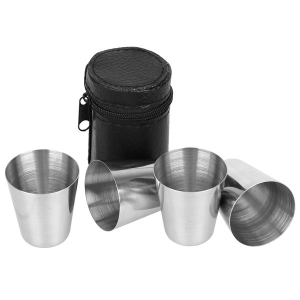 4pcs/set polished 30ml mini stainless steel sglass cup 1oz wine drinking glasses with leather bag zipper cover polished barware
4pcs/set polished 30ml mini stainless steel sglass cup 1oz wine drinking glasses with leather bag zipper cover polished barware