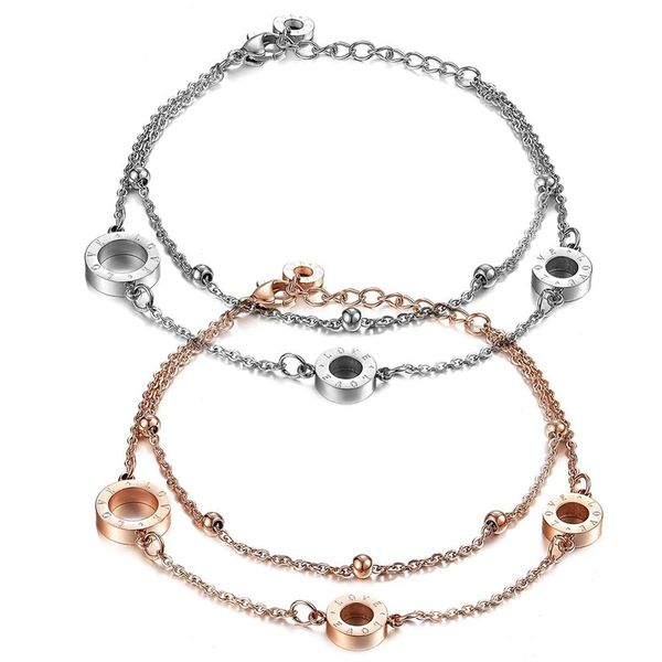 fashion charm women's stainless steel double layer charm love bracelet chain anklet jewelry gift, Black
fashion charm women's stainless steel double layer charm love bracelet chain anklet jewelry gift, Black