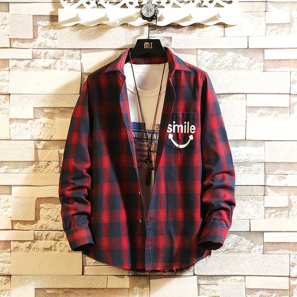 plaid mens long sleeve shirt casual shirt red men clothes white summer japanese autumn casual korean male fashion b50, White;black
plaid mens long sleeve shirt casual shirt red men clothes white summer japanese autumn casual korean male fashion b50, White;black