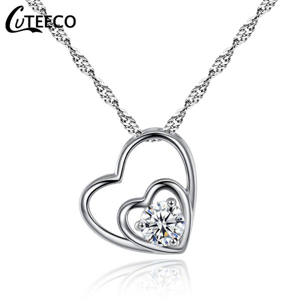 cuteeco classic love heart shape pendants necklaces women simple zircon charm necklace wedding jewelry collares de moda 2019, Silver
cuteeco classic love heart shape pendants necklaces women simple zircon charm necklace wedding jewelry collares de moda 2019, Silver