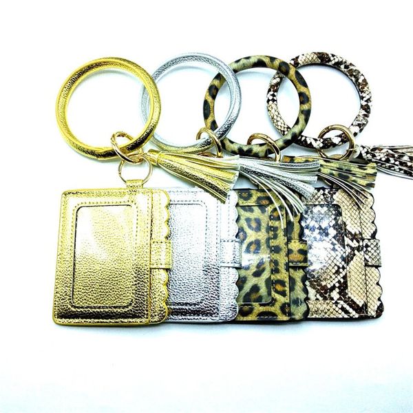 circle bracelet key chain card slot holder bag leopard leather tassel bracelet key rings with coin purse women's wristband keychain e21, White
circle bracelet key chain card slot holder bag leopard leather tassel bracelet key rings with coin purse women's wristband keychain e21, White