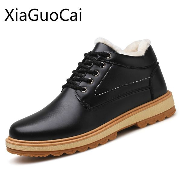 plus size warm mens winter boots winter non-slip solid waterproof mens flat snow boots lace up round toe, Black
plus size warm mens winter boots winter non-slip solid waterproof mens flat snow boots lace up round toe, Black