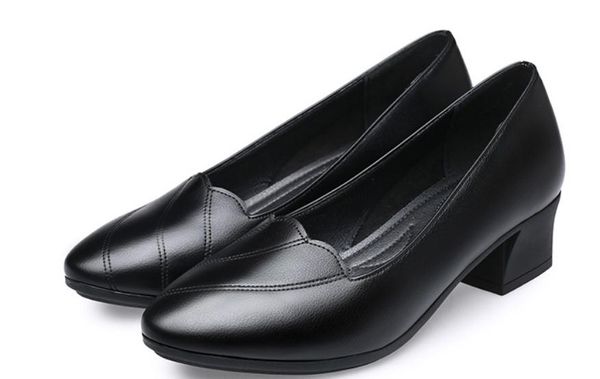 2019 women's shoes in spring and autumn with new style middle heel coarse heel pointed end mother shoes #w63, Black
2019 women's shoes in spring and autumn with new style middle heel coarse heel pointed end mother shoes #w63, Black