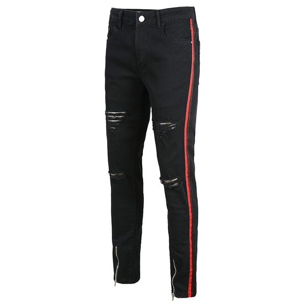 sokotoo men's red black stripe line patchwork ripped jeans slim fit zippers holes distressed stretch denim pants, Blue
sokotoo men's red black stripe line patchwork ripped jeans slim fit zippers holes distressed stretch denim pants, Blue