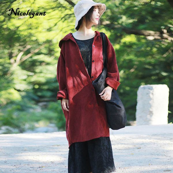 new 2019 coat women solid hooded long sleeve pockets corduroy cotton casual fashion trench female women loose plus size, Tan;black
new 2019 coat women solid hooded long sleeve pockets corduroy cotton casual fashion trench female women loose plus size, Tan;black