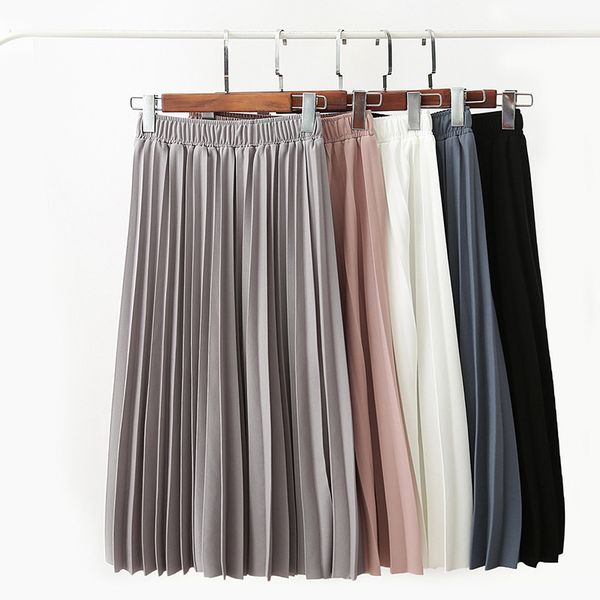 2020 spring summer women high waist skirt solid color pleated skirt women causal midi skirts, Black
2020 spring summer women high waist skirt solid color pleated skirt women causal midi skirts, Black