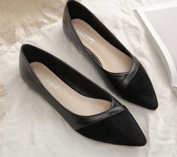2019 women's shoes in spring and autumn with new style flat bottom pointed end suede @146, Black
2019 women's shoes in spring and autumn with new style flat bottom pointed end suede @146, Black
