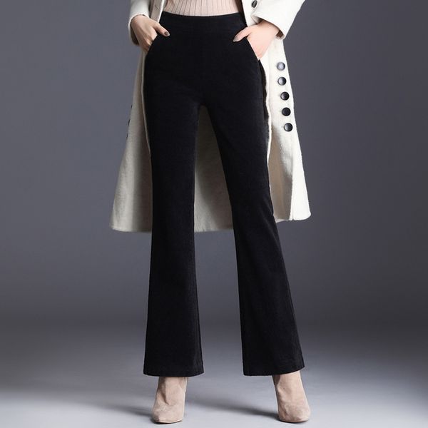 corduroy women's pants 2019 spring and autumn new style korean-style solid color loose-fit high-waisted drape bell-bottom pants, Black
corduroy women's pants 2019 spring and autumn new style korean-style solid color loose-fit high-waisted drape bell-bottom pants, Black