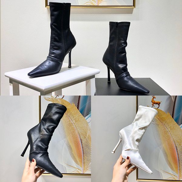 designer womens slippers luxury black white pointed folds high hheels summer fashion with box size 35-40
designer womens slippers luxury black white pointed folds high hheels summer fashion with box size 35-40